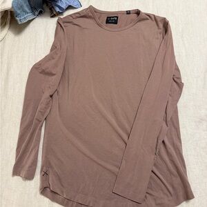 Cuts Clothing Long Sleeve Tee in Brown